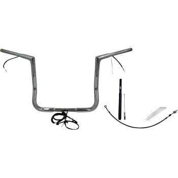 Fat Baggers, Inc. - Fat Baggers, Inc. 1-1/4in. Plug and Play EZ Install Flat Top Handlebar Kit - Chrome - 712014