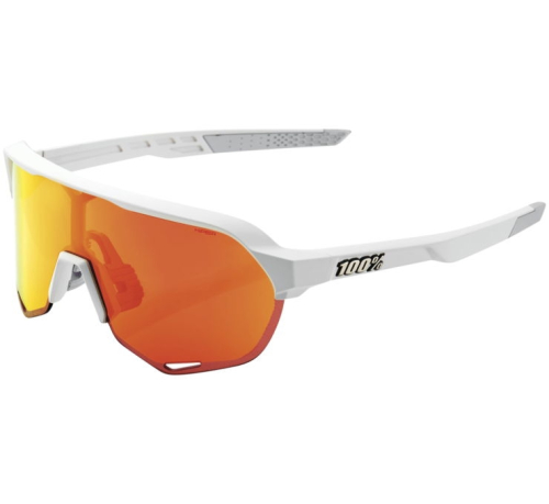 100% - 100% S2 Sunglasses - 60006-00007 - Soft Tact Off-White / Red Lens - OSFM