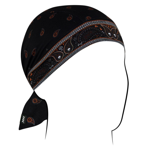 Zan Headgear - Zan Headgear Sportflex Series Flydanna - ZL197 - Black/Orange - OSFM