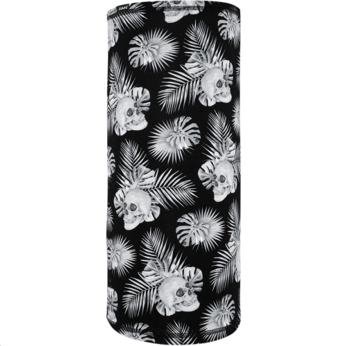 Zan Headgear - Zan Headgear Sportflex Series Motley Tube - TL420 - Black and White Tropical Skulls - OSFM
