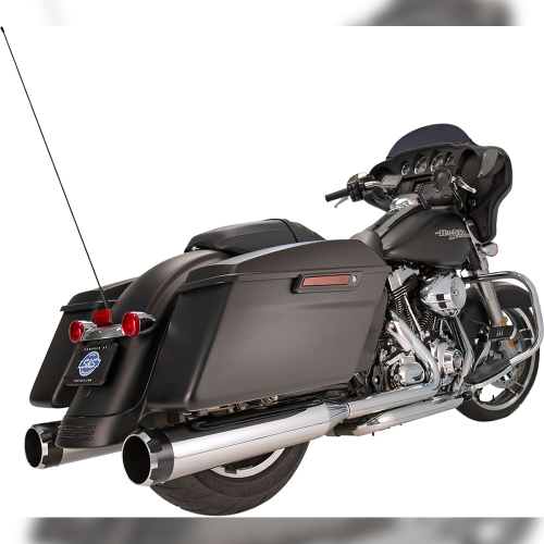 S&S Cycle - S&S Cycle MK45 4-1/2in. Performance Muffler - Chrome with Black/Machined Thruster End Caps - 550-0619
