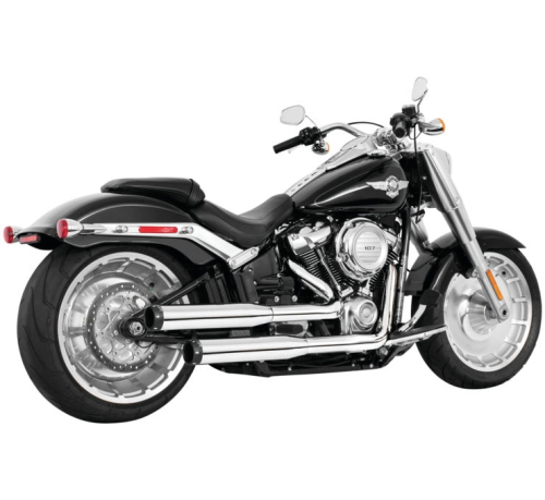 Freedom Performance - Freedom Performance 3-1/4in. Signature Slip-On Mufflers - Chrome with Black Tips - HD00716