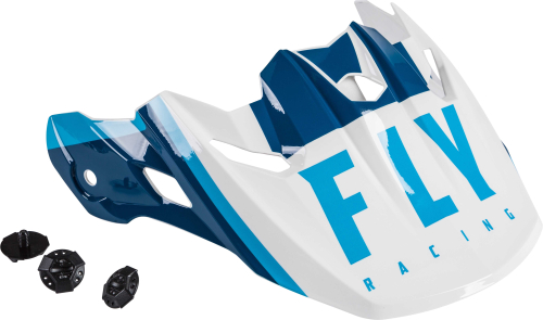 Fly Racing - Fly Racing Visor for Toxin Transfer Helmets - Matte Blue/White - 73-88083