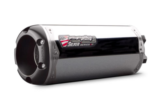 Two Brothers Racing - Two Brothers Racing M-2 Silver Series Slip-On - Aluminum - 005-2410406V-S
