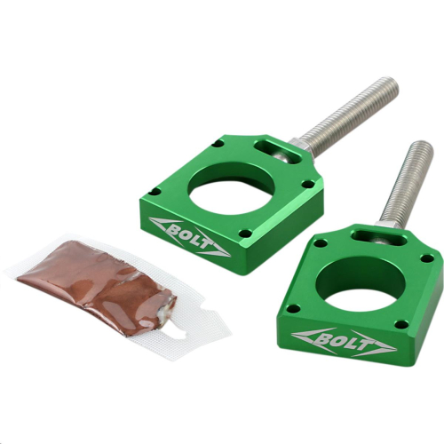 Bolt MC Hardware - Bolt MC Hardware Chain Adjuster Block - Green - CHAD-KX2.GR