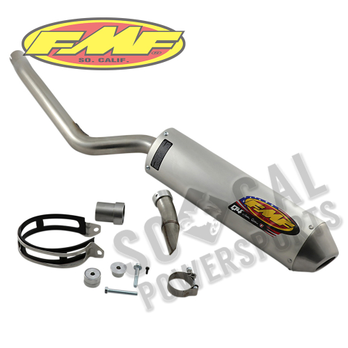 FMF Racing - FMF Racing Q4 Spark Arrestor Slip-On - Stainless Midpipe - 043207
