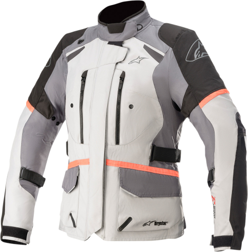 Alpinestars - Alpinestars Stella Andes Drystar v3 Womens Jacket - 3217521-9193-L - Ice Gray/Dark Gray/Black Coral - Large
