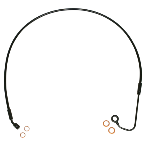 Magnum - Magnum Black Coated XR Stainless Upper Front Brakeline Kit with Black Fittings - 33-1/4in. Total Length - SBB1407-28