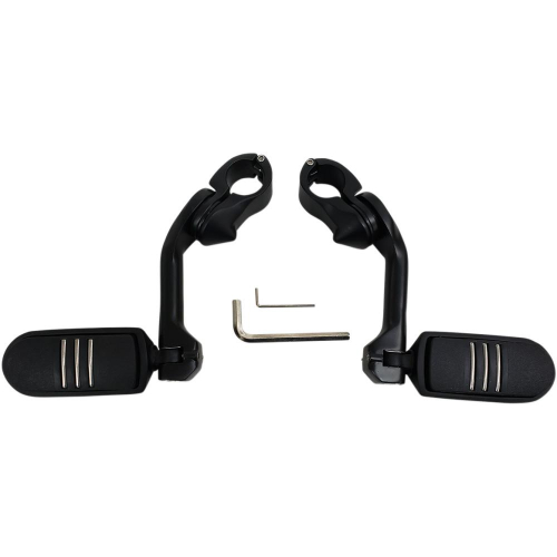 Rivco Products - Rivco Products NHighway Pegs with 5in. Mounting Arms -  Black with Custom Pegs - MV155MB