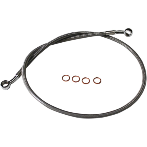 LA Choppers - LA Choppers Black Vinyl/Stainless Braided Brake Line - LA-8400B19B
