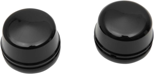 Drag Specialties - Drag Specialties Front Axle Caps - Gloss Black - 0214-1234