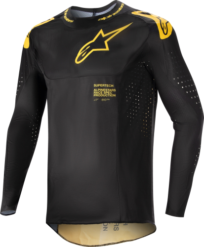 Alpinestars - Alpinestars Supertech Ward Jersey - 3763224-15-XXL - Black/Yellow - 2XL