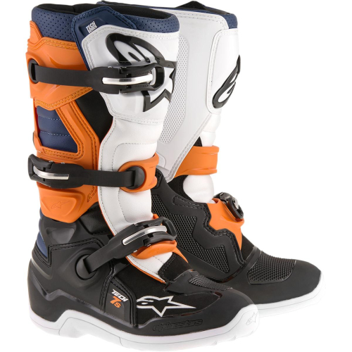 Alpinestars - Alpinestars Tech 7S Youth Boots - 201514277 - Black/Orange/Blue - 7