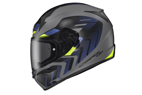 Scorpion - Scorpion EXO-R320 Alchemy Helmet - 32-4035 - Cement/Blue/Hi-Vis - Large