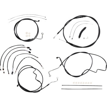 Magnum - Magnum XR Black Dot Handlebar Installation Kit - 15in-17in. - Black Fittings - 4861012