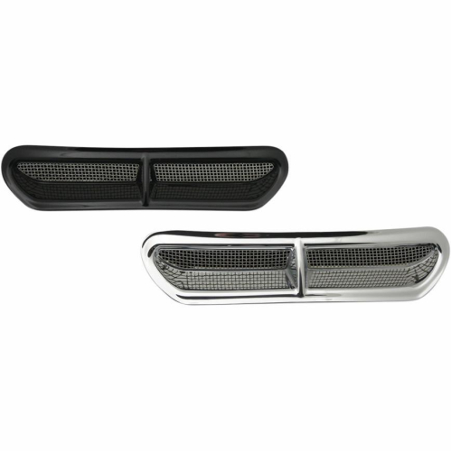 Custom Dynamics - Custom Dynamics Fairing Vent Trim w/ Stainless Steel Mesh - Gloss Black - HD-VENT-INSER-B