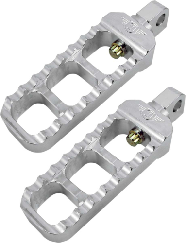 Joker Machine - Joker Machine Adjustable Serrated Narrow Footpegs - Clear Anodized - 08-61-1
