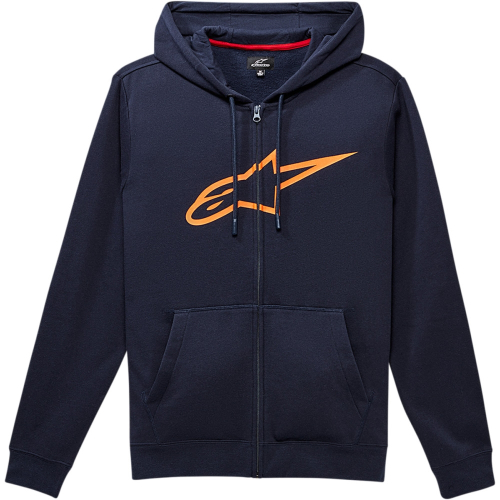Alpinestars - Alpinestars Ageless II Fleece Zip-Front Hoody - 1038530527032XL - Navy/Orange - X-Large
