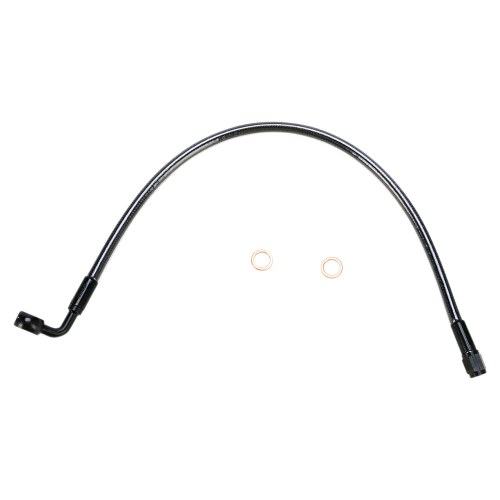Magnum - Magnum Black Pearl Designer Series Front Upper Brake Line - 3/8in./10mm, 90deg. - 17in. - 47217