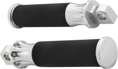 Arlen Ness - Arlen Ness Fusion Footpegs - Deep Cut - Chrome - 07-908