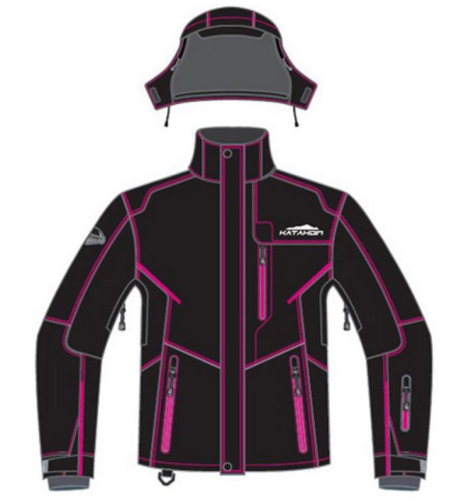 Katahdin - Katahdin Apex Womens Jacket - 84171104 - Black/Hot Pink - Large