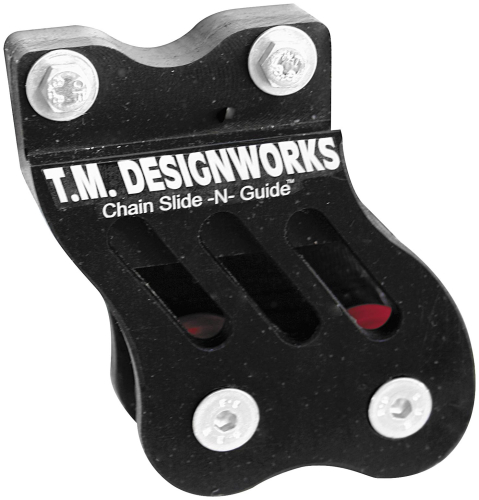 T.M. Designworks - T.M. Designworks Rear Chain Guide and Dual Powerlip Roller - Black - RCG-TRX-BK