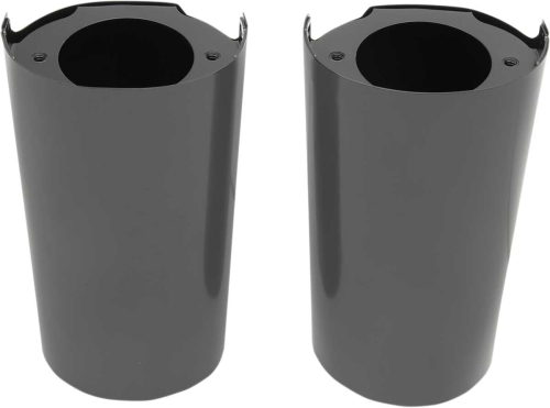Drag Specialties - Drag Specialties Smooth Fork Slider Covers - Stock Length - Black - 0411-0118