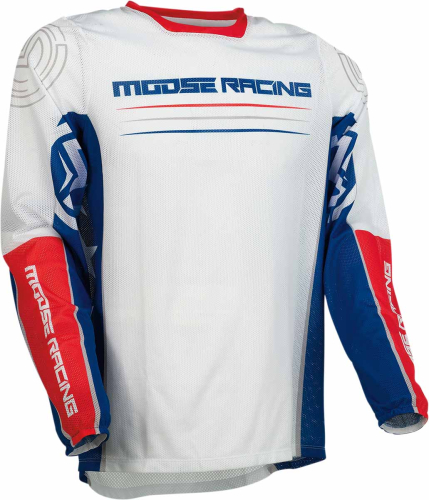 Moose Racing - Moose Racing Sahara Jersey - 2910-6836 - Red/White/Blue - Large