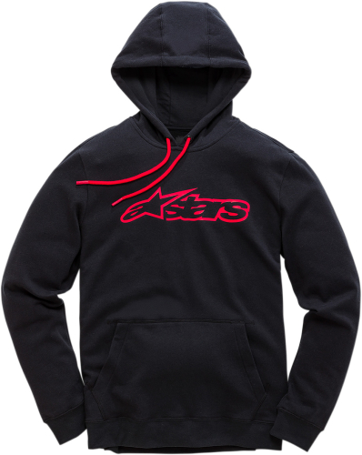 Alpinestars - Alpinestars Blaze Fleece Pullover Hoodie - 1037531131030XL - Black/Red - X-Large