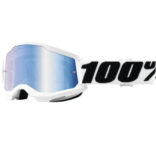 100% - 100% Strata 2 Everest Goggles - 50028-00009 - Everest / Blue Mirror Lens - OSFM