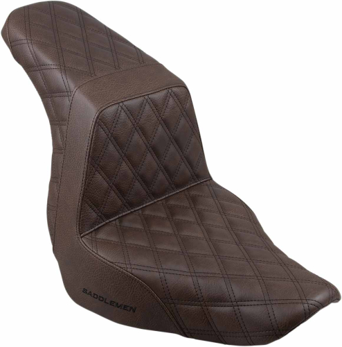 Saddlemen - Saddlemen Step-Up Full LS Seat - Brown Full Diamond - 818-29-175BR