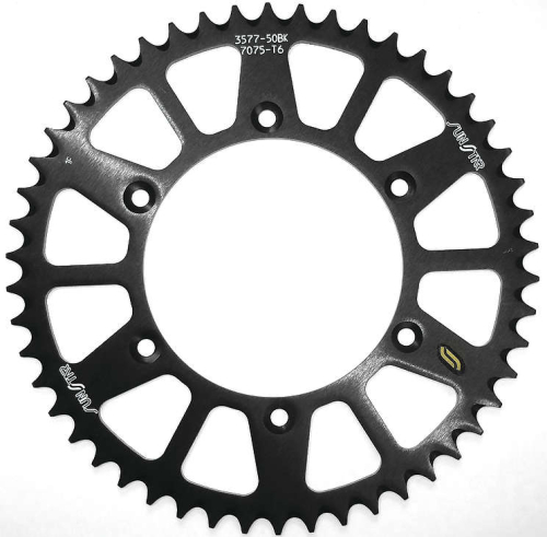 Sunstar - Sunstar Works Triplestar Aluminum Rear Sprocket - 53T - Black - 5357735BK