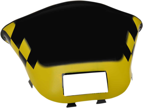 SNO Stuff - SNO Stuff Flared Windshield - Med-Low - 13.5in. - Black with Yellow Checkers - 479-472-57