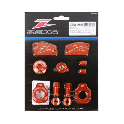 ZETA - ZETA Billet Kit - Orange - ZE51-2423