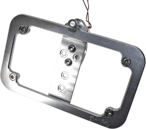 Axia Alloys - Axia Alloys Cage Mount Lighted License Plate Frame - Silver - MODLP-C