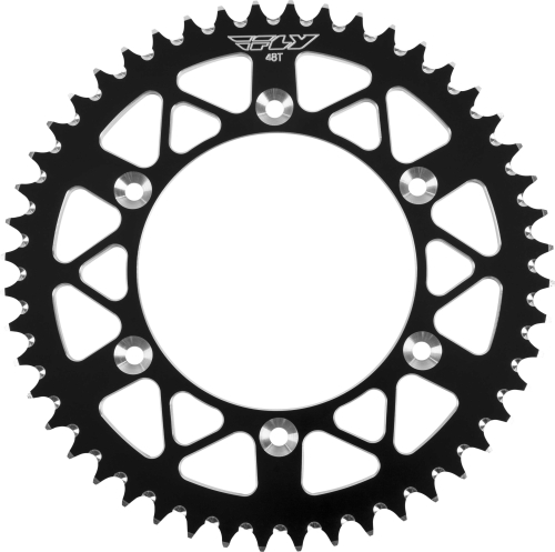 Fly Racing - Fly Racing Aluminum Rear Sprocket - Black - 48T - 316-48 BLK