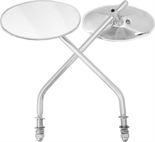HardDrive - HardDrive Oval Mirrors with Long Stem - Chrome - 153080