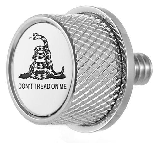 Figurati Designs - Figurati Designs Seat Mounting Knob - Stainless steel with Dont Tread On Me - FD40-SEAT KN-SS