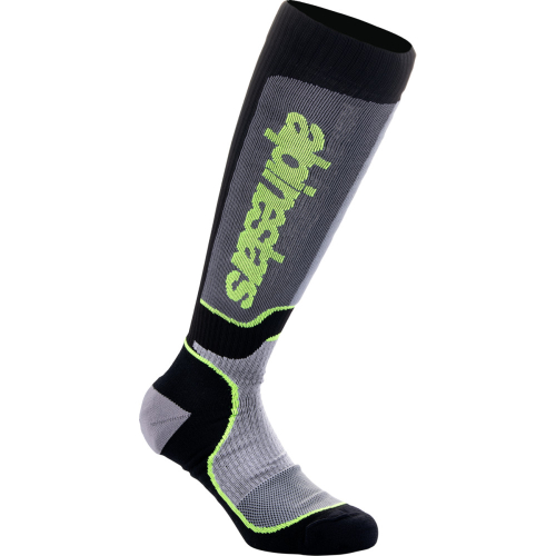 Alpinestars - Alpinestars MX Plus Socks - 4702324-175-L - Black/Gray/Yellow - Large