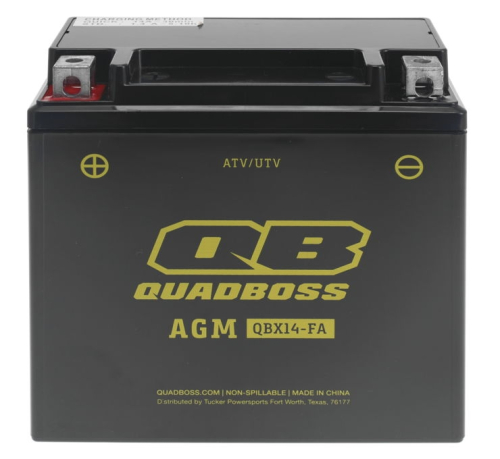 QuadBoss - QuadBoss Maintenance-Free AGM Battery - YTX14-BS - HTX14-FA-QB