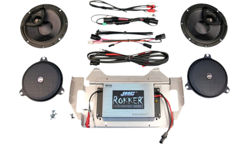 J&M - J&M ROKKER 200W 2-Channel Amplifier and Speaker Kit - RPKT-200HC14