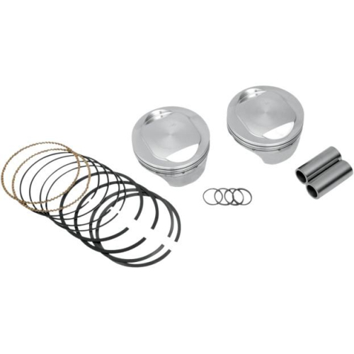 KB Performance - KB Performance Cast Piston Kit (80ci., Flat Top) - .010in. Oversize to 3.508in., 8.6:1 Compression - KB258+10