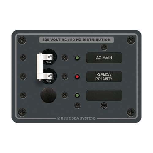Blue Sea Systems - Blue Sea 8129 AC Main + Branch A-Series Toggle Circuit Breaker Panel (230V) - Main + 1 Position