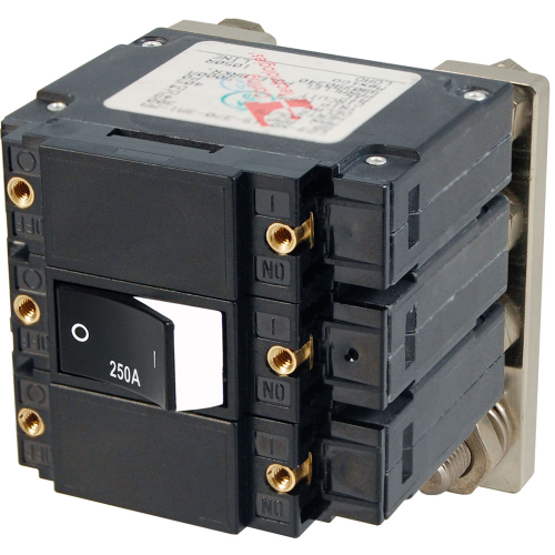 Blue Sea Systems - Blue Sea 7477 C - Series Flat Circuit Breaker, Single and Double Pole  -  250 Amp