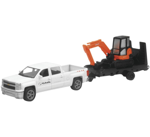 New Ray Toys - New Ray Toys 1:43 Chevy Pickup and Kubota Farm Vehicles - Kubota KX040-4 and Chevy Pickup Truck - SS-34223A