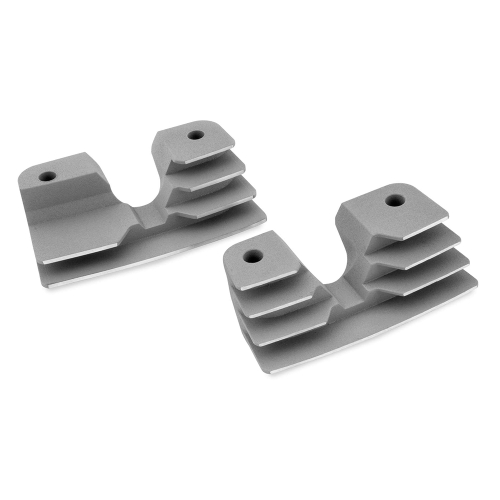 Bikers Choice - Bikers Choice Head Bolt Covers - Finned Silver - 19-001D3