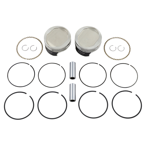 Wiseco - Wiseco Tracker Series Piston Kit (1200cc, Reverse Dome) - .020in. Oversized, 9.5:1 Compression - K0212P2