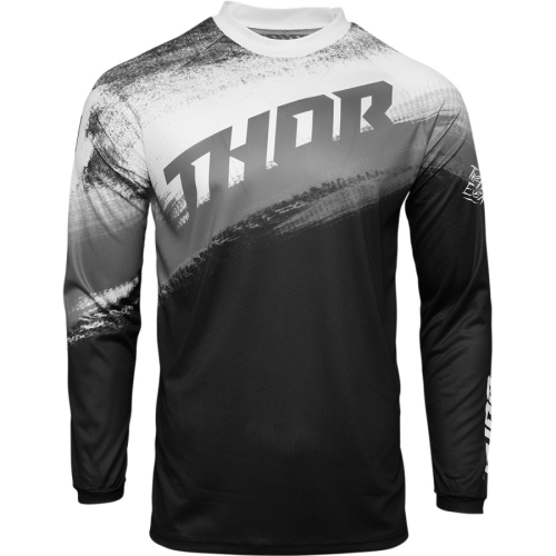 Thor - Thor Sector Vapor Jersey - 2910-6123 - Black/White - 2XL