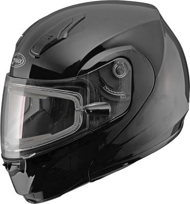 G-Max - G-Max MD04 Solid Snow Helmet with Electric Shield - G4040028 - Black - 2XL