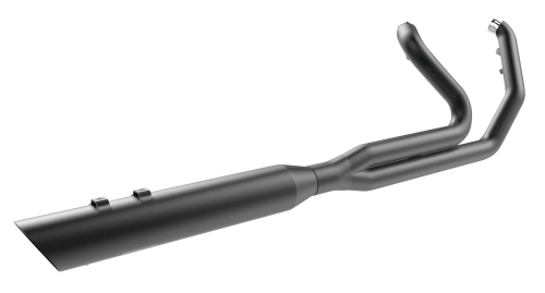 Khrome Werks - Khrome Werks 3-Step 2-Into-1 Headers with 4-1/2in. HP-Plus Mufflers - Black with Slant Cut - 200740